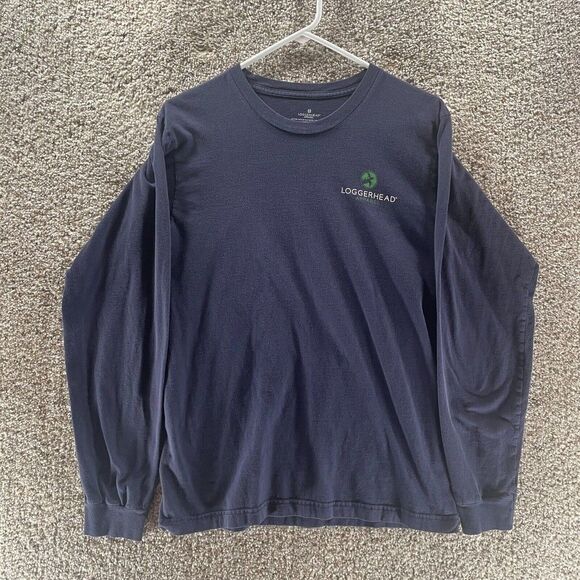 Logerhead Apparel Shirt Adult Medium Blue Southern Nesting Grounds Cotton Logo - Picture 5 of 11